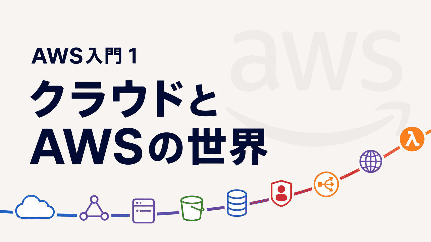 クラウドとAWSの世界の講座イメージ