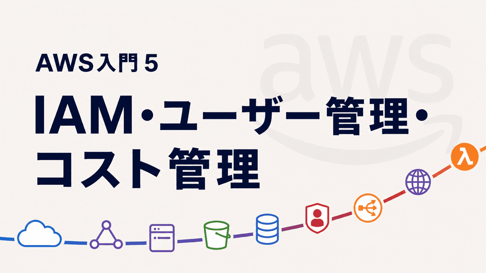 IAM・ユーザー管理・コスト管理の講座イメージ