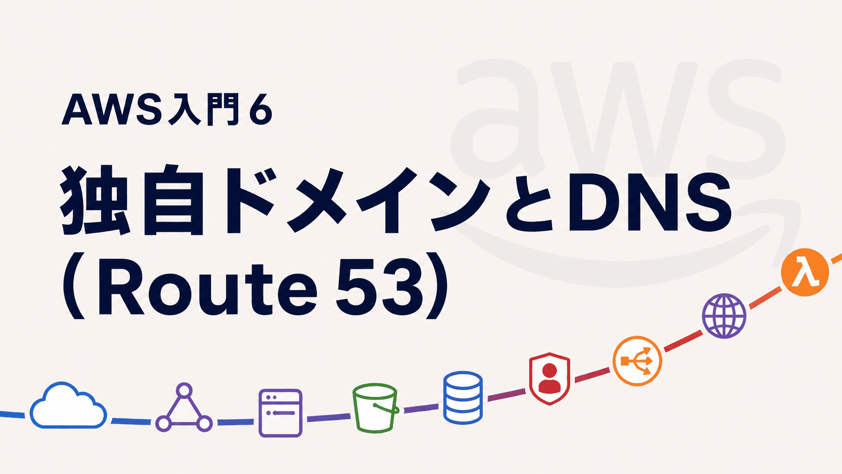 独自ドメインとDNS（Route 53）の講座イメージ