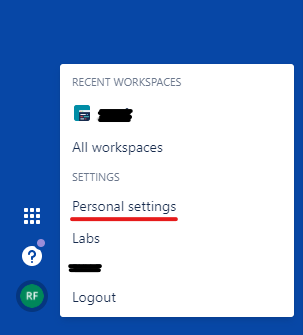 Personal Setting