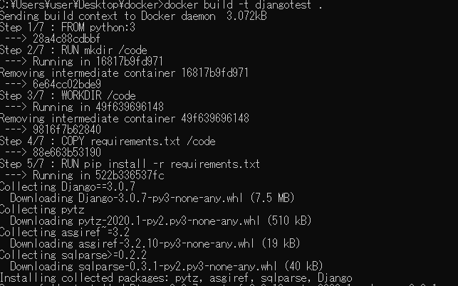 dojangoのdockerイメージをビルド