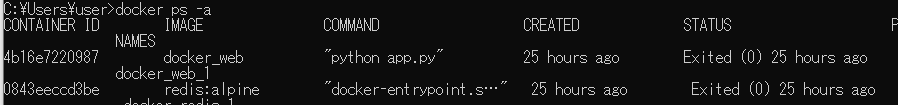 docker ps