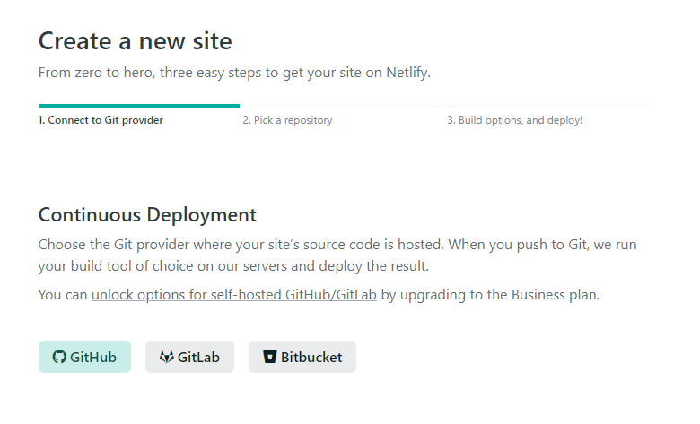Netlify Gitの登録