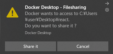 Docker Desktop - Filesharing