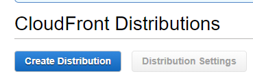 Cloudfront Create Distribution　